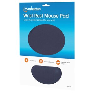 Mouse pad Manhattan 434386 con reposamuñecas, gel, base antideslizante azul