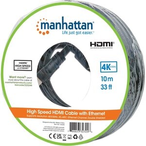 Cable Manhattan 323246 Hdmi 1.4 con Ethernet, 1080p, 10 m