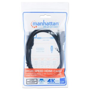 Cable HDMI Manhattan 323192 HDMI 1.4 con ETH, 4K, 1 m