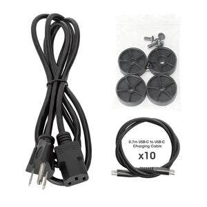 Estación de carga USB-C Manhattan 181501 10 bahías, 350 W, 14 pulgadas