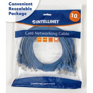 Pack cables patch Cat6 Intellinet 742535 1.5 m, 10G, azul