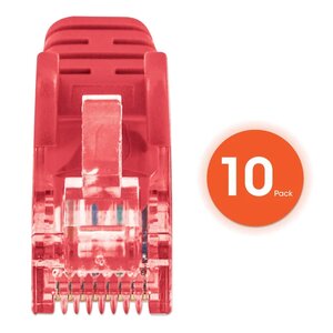 Pack cables patch Cat6 Intellinet 744867 4.2 m, 10G, rojo