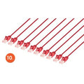Pack cables patch Cat6 Intellinet 744539 0.3 m, 10G, rojo