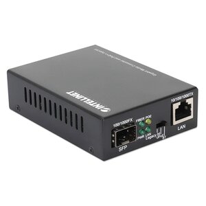 Conversor de medios Intellinet 509688 Gigabit, PoE++ 95 W, RJ45 y SFP