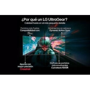 Monitor Lg UltraGear 27GS60QC-B.AWPQ 27", QHD, curvo 1000R, 180 Hz