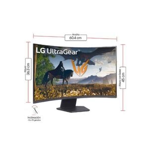 Monitor Lg UltraGear 27GS60QC-B.AWPQ 27", QHD, curvo 1000R, 180 Hz