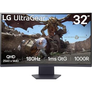 Monitor Lg 32GS60QC-B.AWPQ 32 pulgadas curvo QHD 180 Hz panel VA