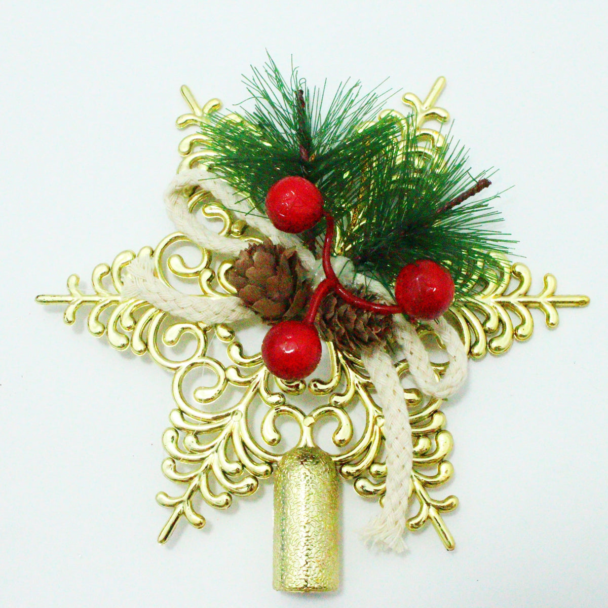 Punta de arbol navideño con pin