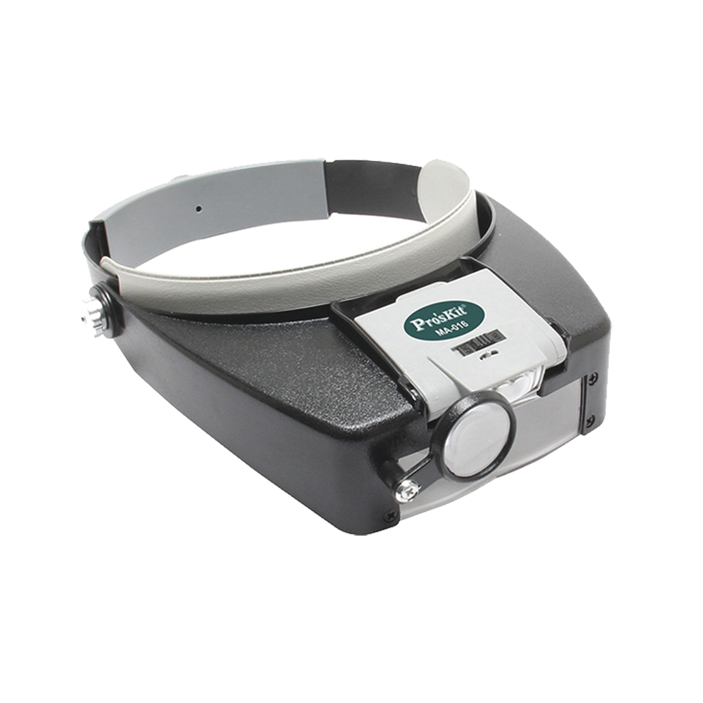 Lampara LED en correa frontal con lentes de aumento 1.8X, 2.6X y 5.8X.