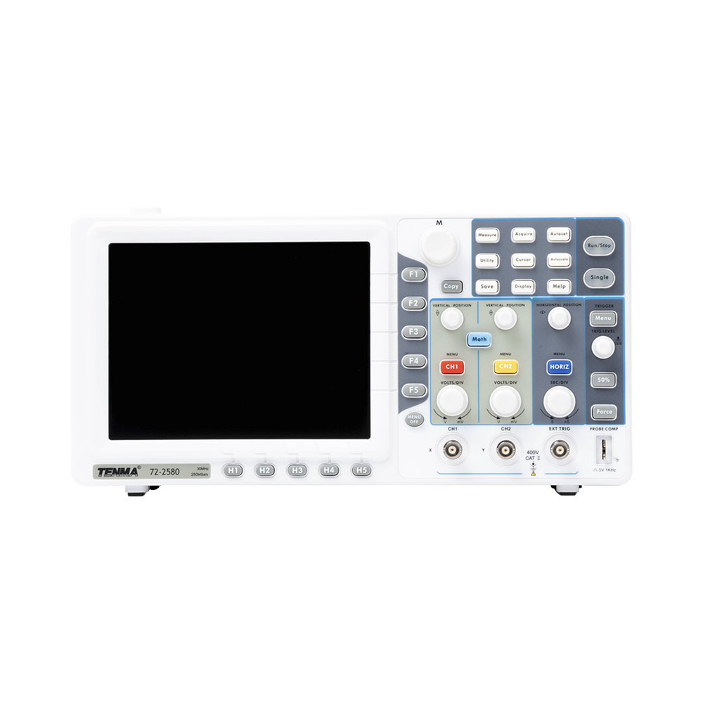 TENMA Compact Analog Oscilloscope, 2 Channels, 30 MHz.