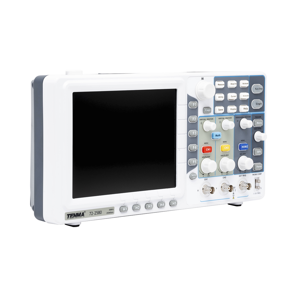 TENMA Compact Analog Oscilloscope, 2 Channels, 30 MHz.