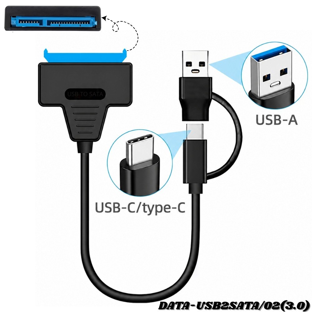 Cable Adaptador Convertidor 2 En 1 SATA