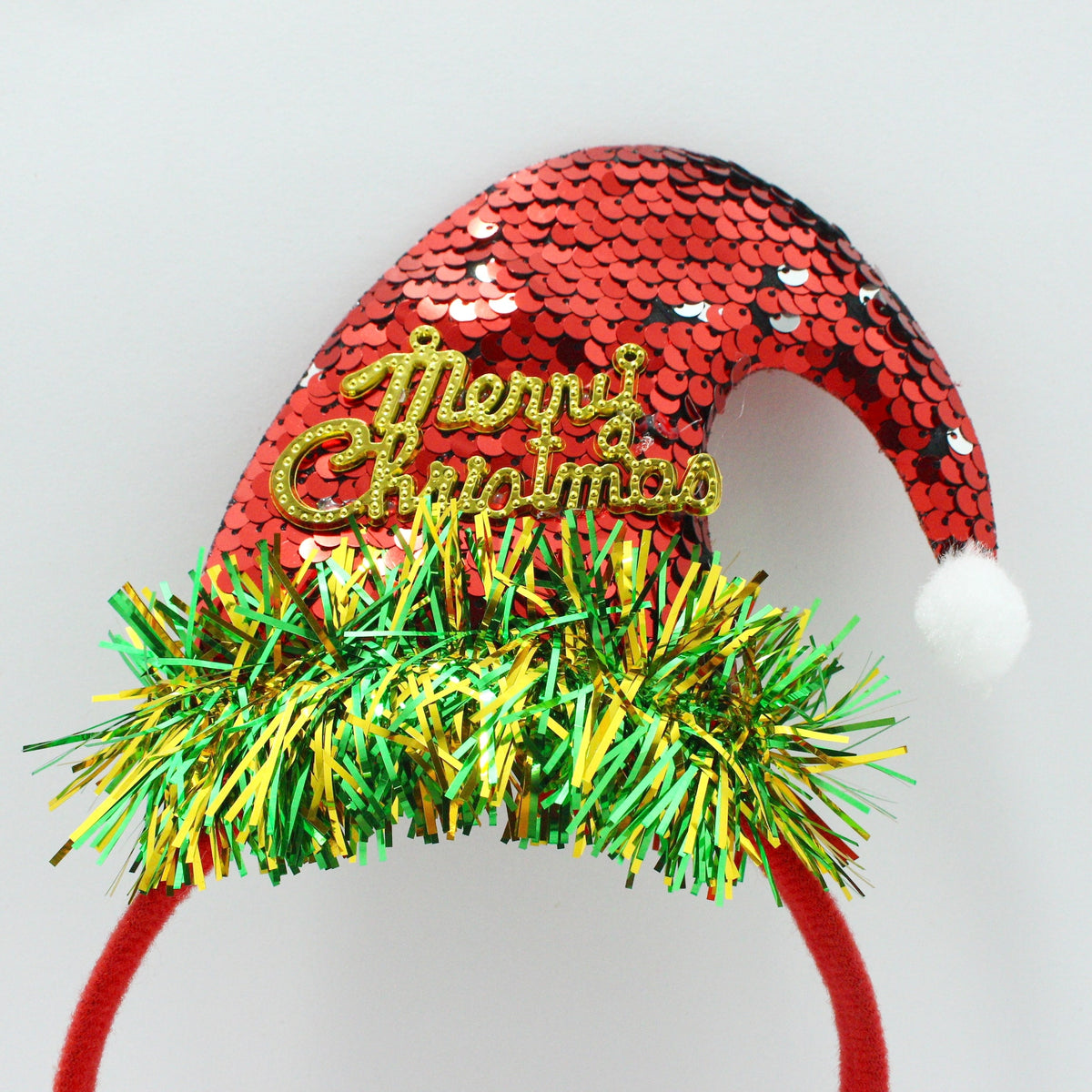 Diadema gorro navideño.