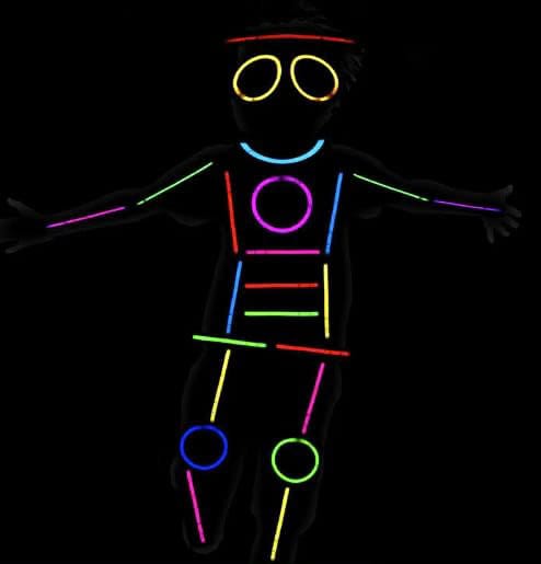 Traje neon hora loca x 136pcs