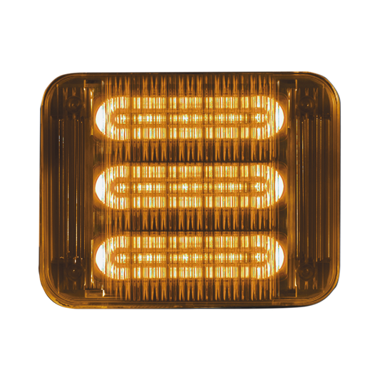 Luz perimetral led prizm  II de 7x9, ref 8, lente de color ambar