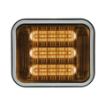 Luz perimetral led prizm  II de 7x9 con bisel, lente de color y ref 8, ambar