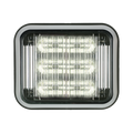 Luz perimetral led prizm  II de 7x9 con bisel, lente de color y ref 8, ambar