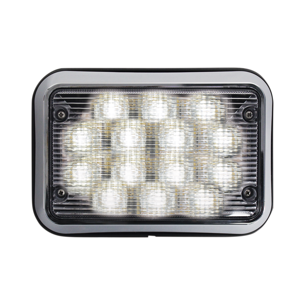 Clear LED perimeter light 7x9 with white bezel