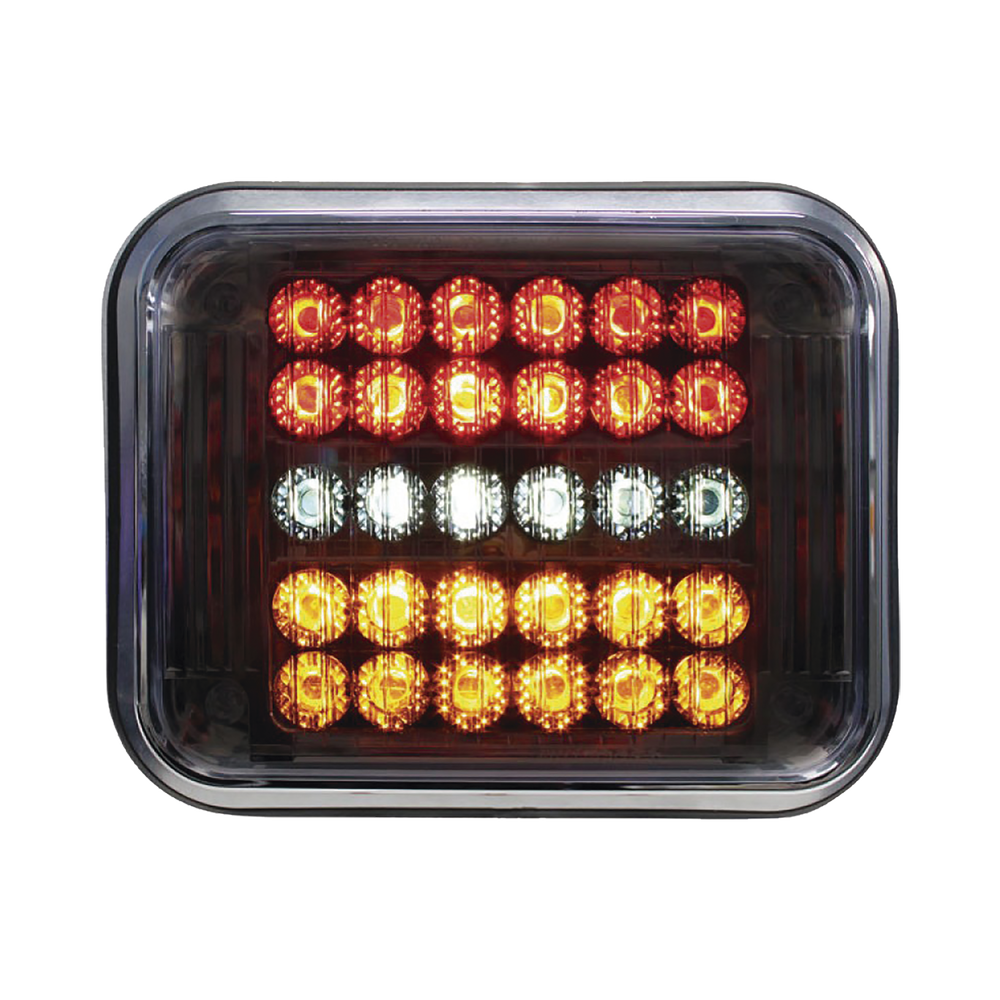 Bisel de luz led 7x9  con  funciones de  parada / giro / cola / reversa todo en uno