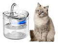 Fuente de agua para gatos transparente