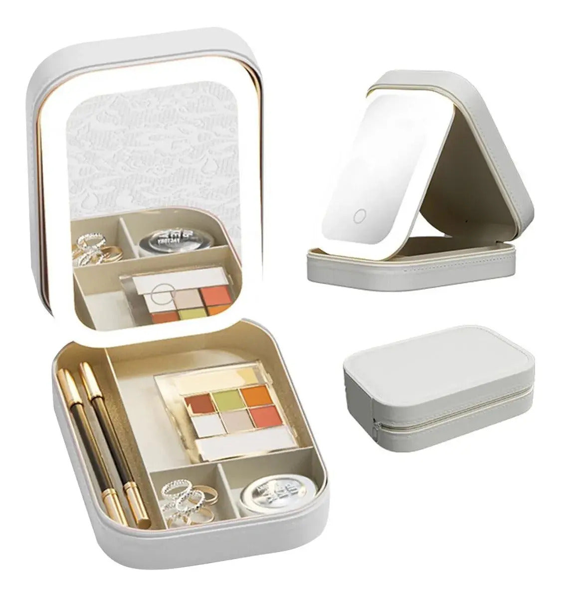 Joyero cosmetiquero con espejo led tc