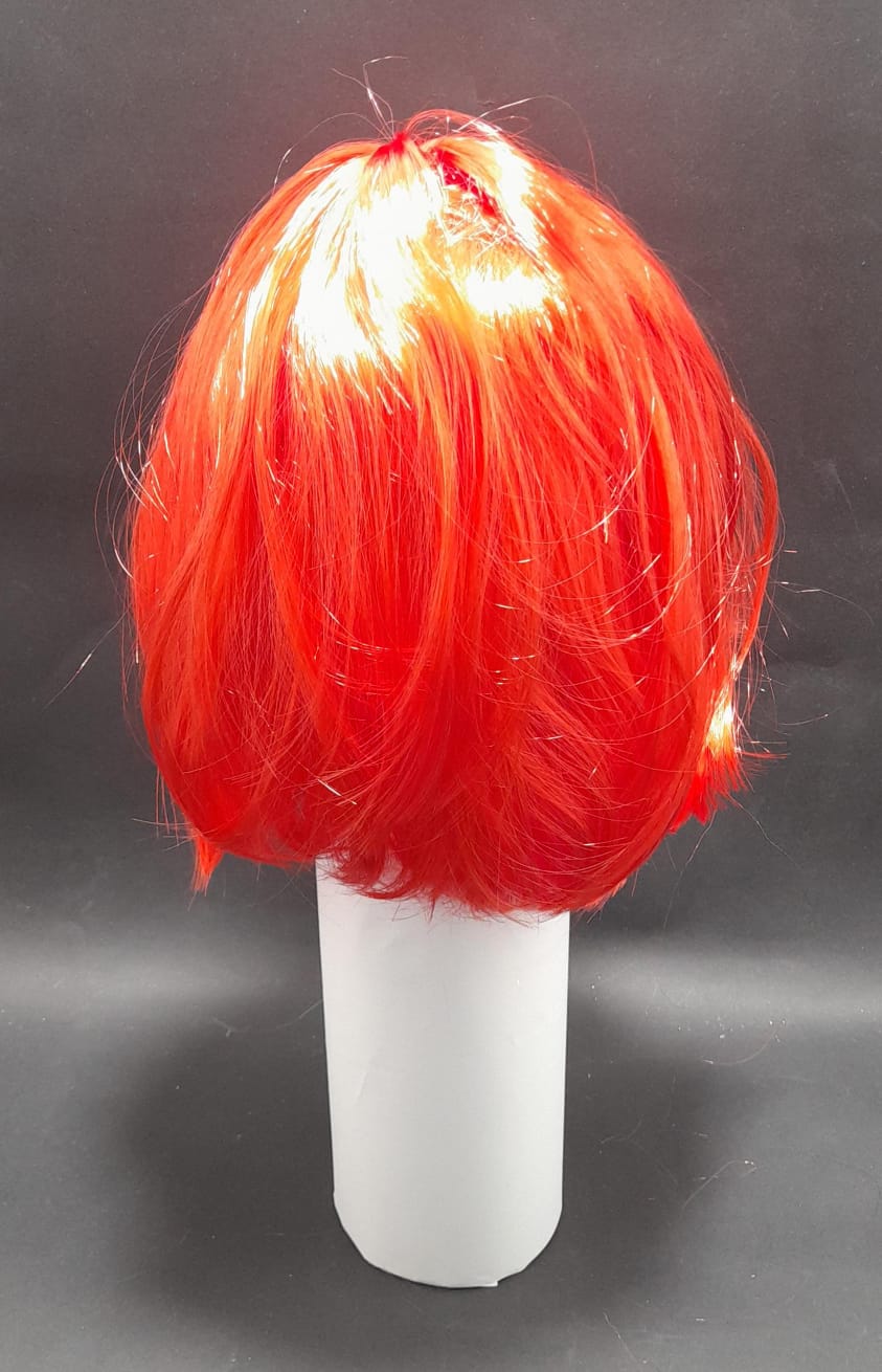 Peluca corta roja