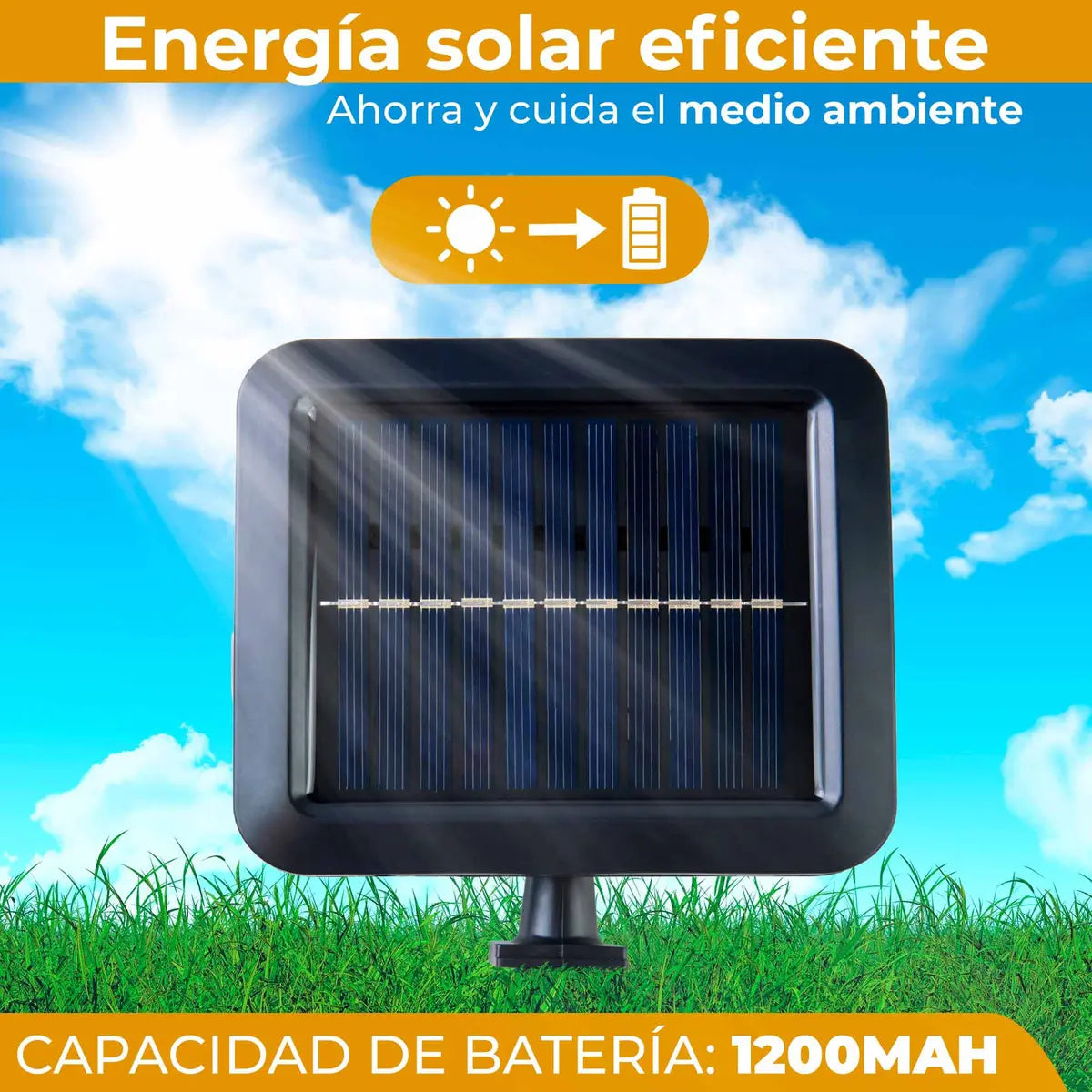 Lampara panel solar