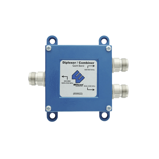 Diplexer/Combinador 600-960 MHz / 1630-2300 MHz, ideal para Amplificadores de señal celular de doble o triple banda.