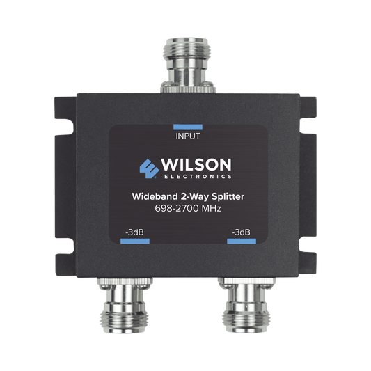 Divisor de potencia (Splitter) de dos vías para 700-2700 MHz.