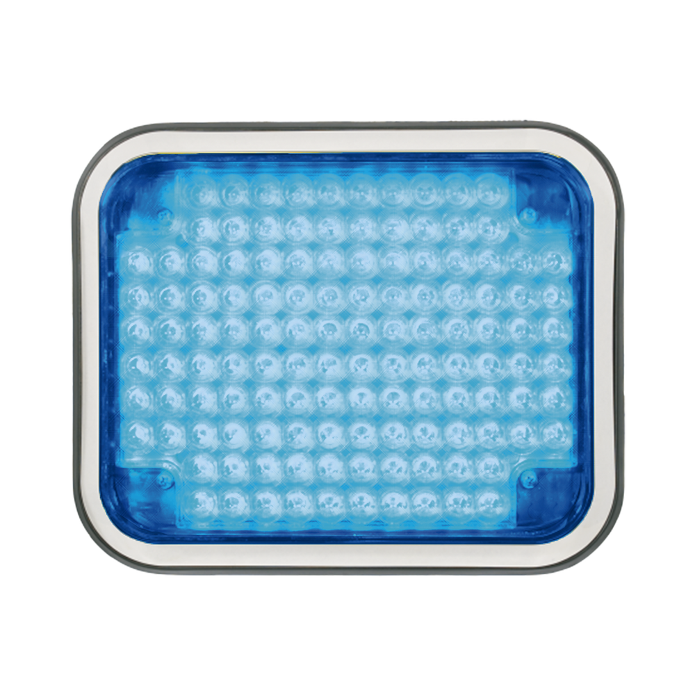 Luz perimetral LED azul 7x9 con bisel