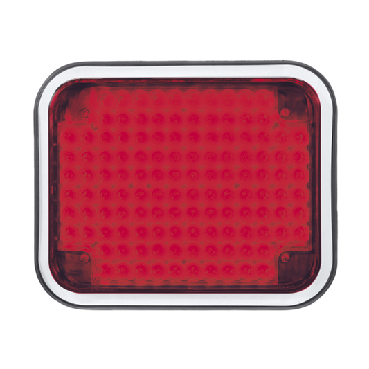 Luz perimetral LED roja 7x9 con bisel