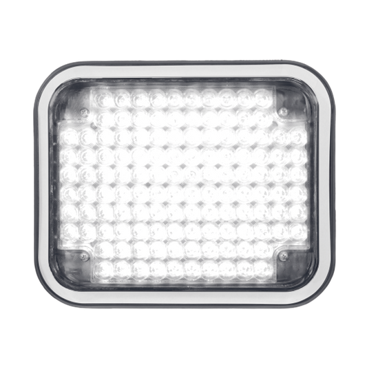 Luz perimetral LED claro 7x9 con bisel color blanco