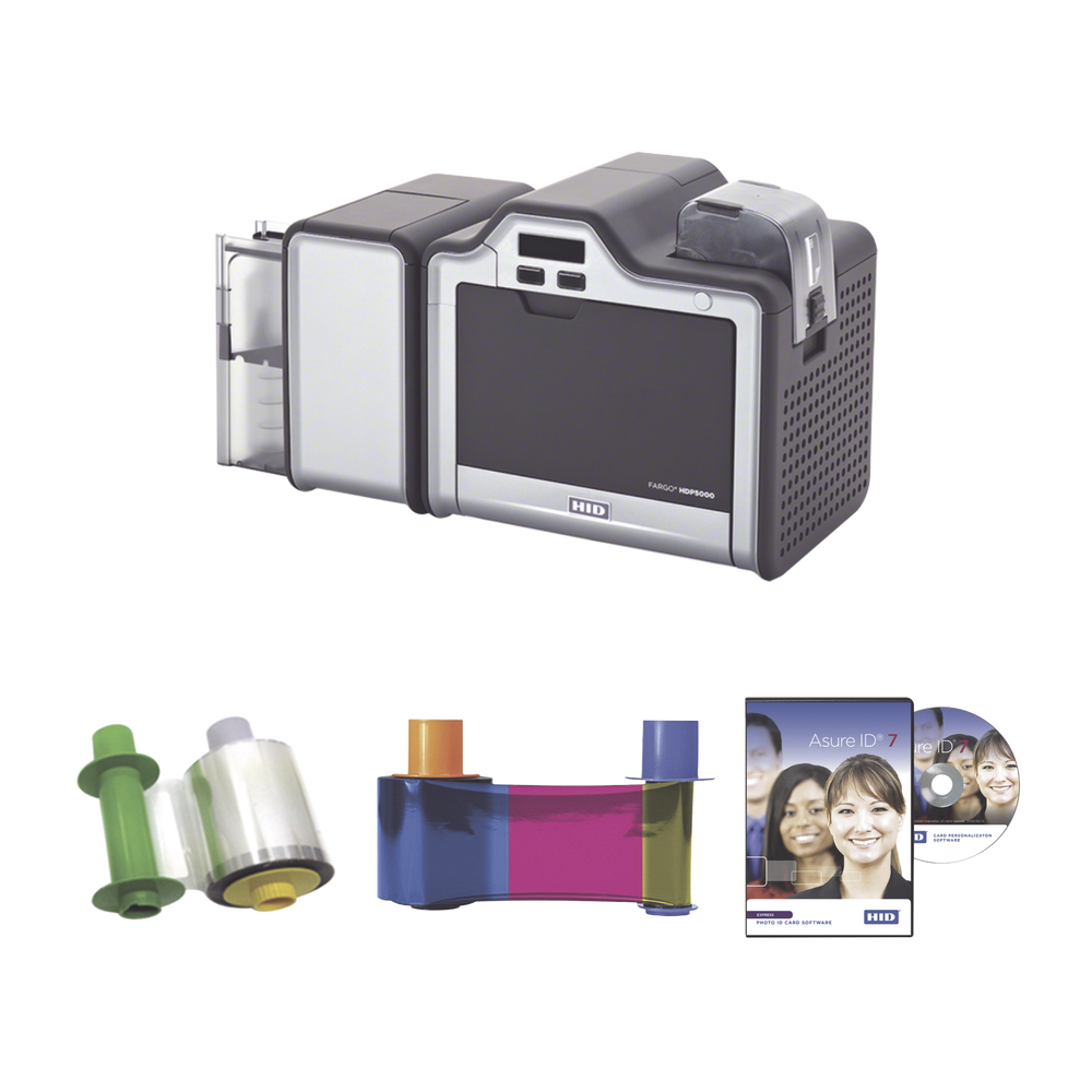 Kit Impresora de Alta Resolución HDP5000 / Un Lado/ Incluye Ribbon, Film y Software/ 3 Años Garantía