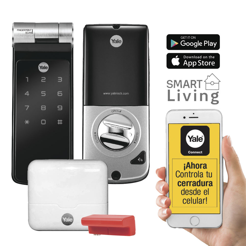 Kit de Hub con Cerradura YDF40: Código, Biometria y apertura Smartphone en cualquier parte el Mundo