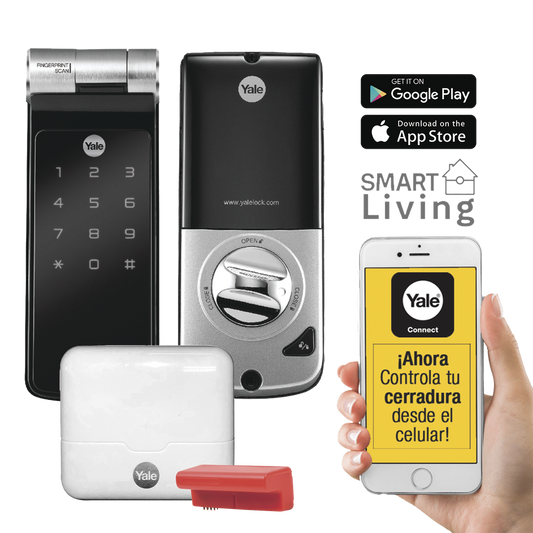 Kit de Hub con Cerradura YDF40: Código, Biometria y apertura Smartphone en cualquier parte el Mundo