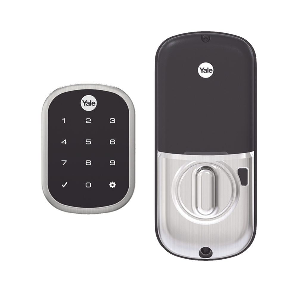 ASSURE YRD256 Lock, Satin Nickel/Keypad/For Left or Right Doors 35 to 57 mm Thick/Opening by Smartphone
