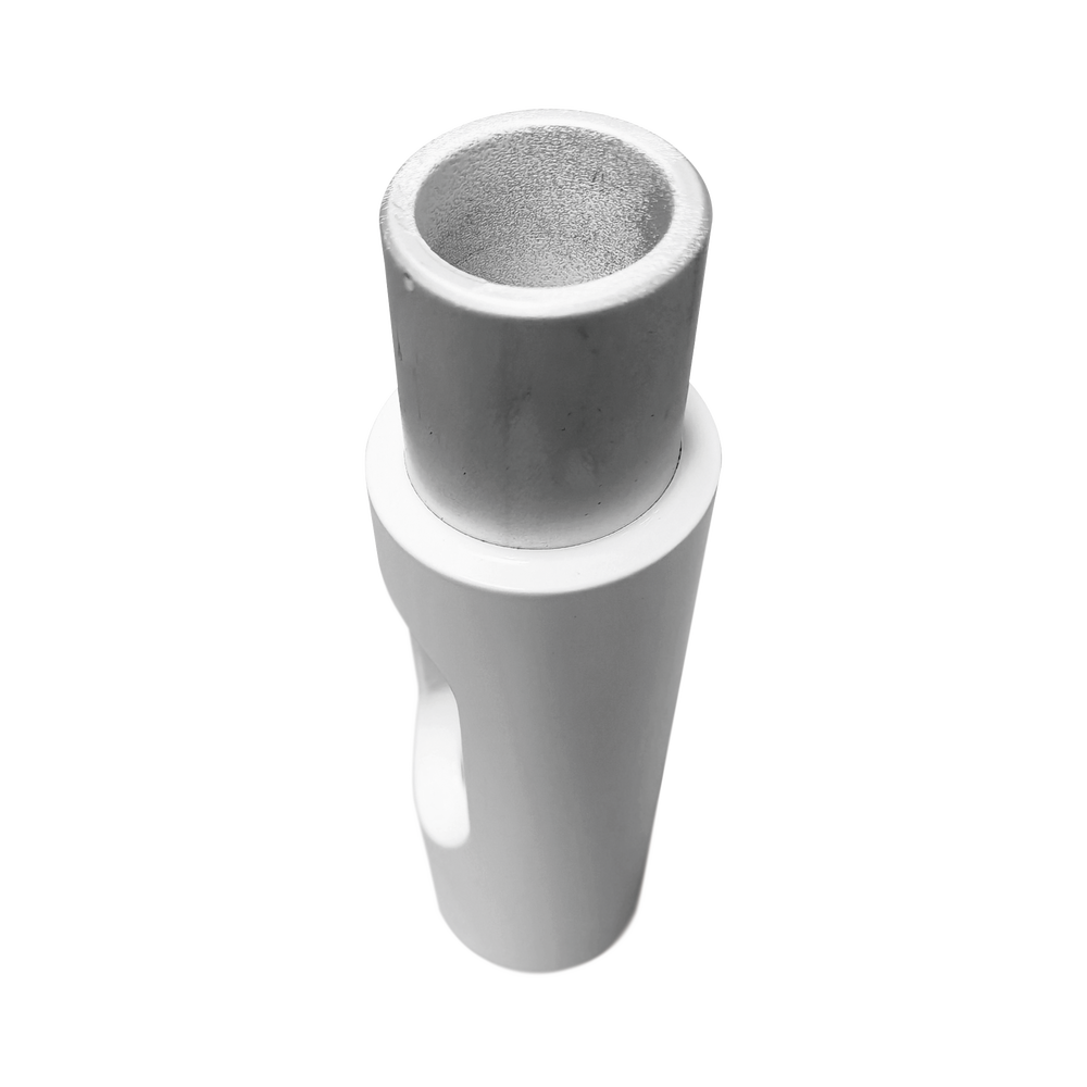 Morad marine antenna adapter with side drilling and 1" x 14 thread.