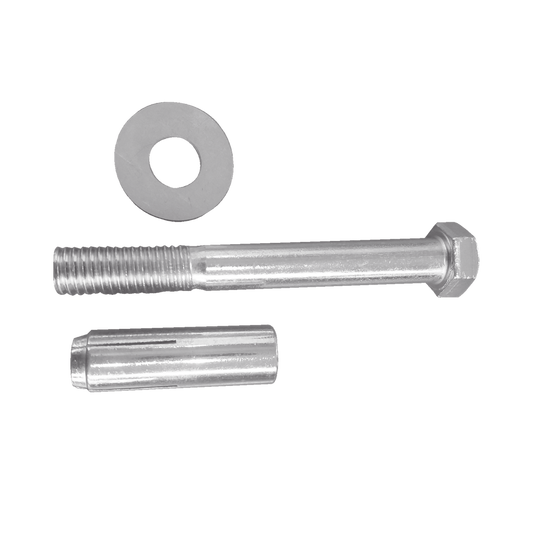 Tornillo D / 4" de largo , C / rondana y taquete para tope D / hule para uso en concreto.