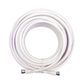 Jumper Coaxial con Cable Tipo RG-6 en Color Blanco de 6.09 Metros de Longitud y Conectores F Macho en Ambos Extremos. 75 Ohm de Impedancia.