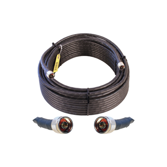 Jumper Coaxial con Cable Wilson-400 | Conector N Macho en los extremos | 30.48 metros de longitud.