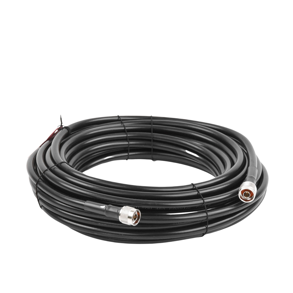 50 Ohm Coaxial Jumper with Wilson-400 Cable | N Male Connectors on Both Ends | 50 Feet Long