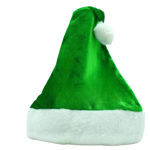 Gorro navideño pana verde