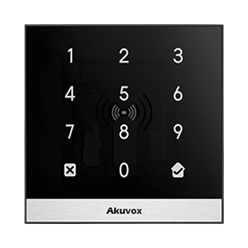 Terminal de Control de Acceso Inteligente, Compacto y Elegante / Teclado / Lector Prox 125 kHz / MIFARE 13.56MHz / Gestión WEB
