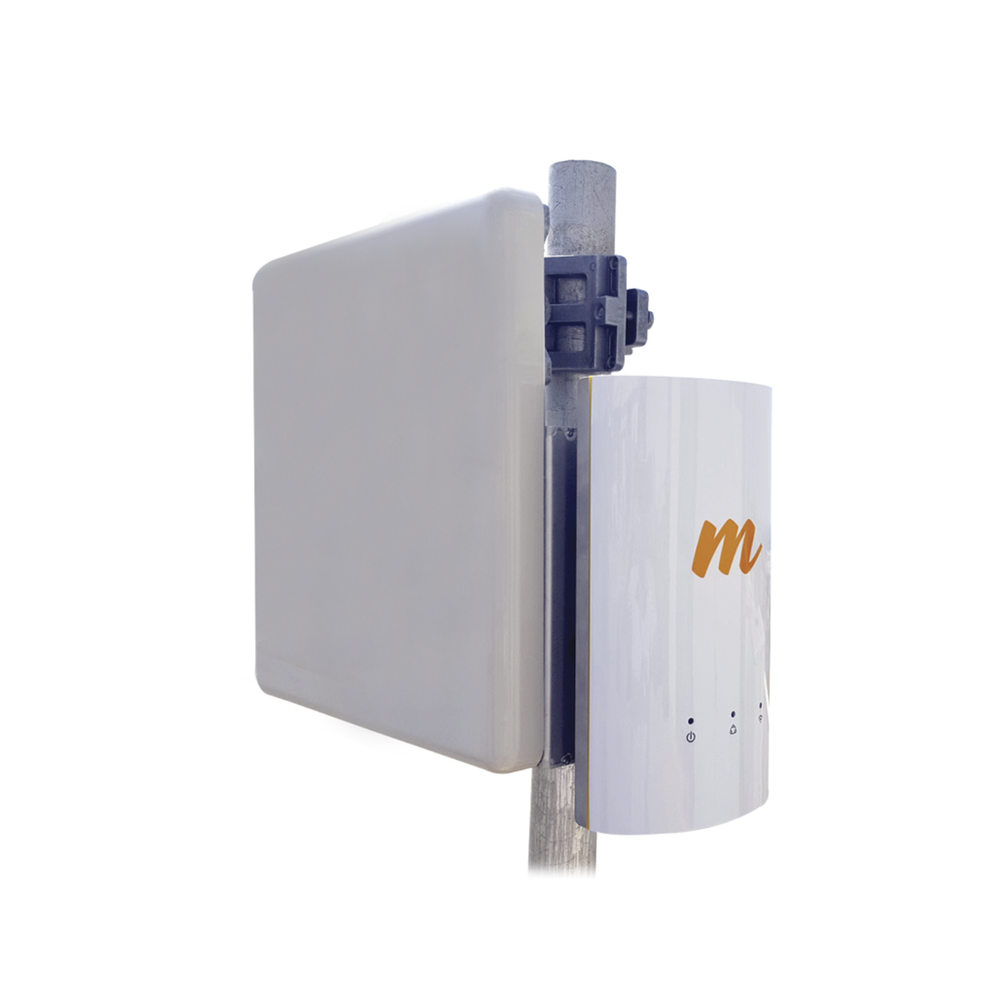 Kit de Radio A5c con antena tipo panel de 19 dBi y 60º de apertura, 1.5 Gbps, Frecuencia de 4.9 a 6 GHz, ideal para distancias de hasta 6 km, Jumpers incluidos 