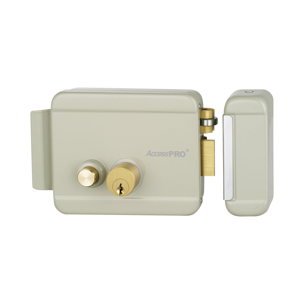 Cerradura Eléctrica con Botón de Salida/ Incluye Llave  / Exterior / Derecha