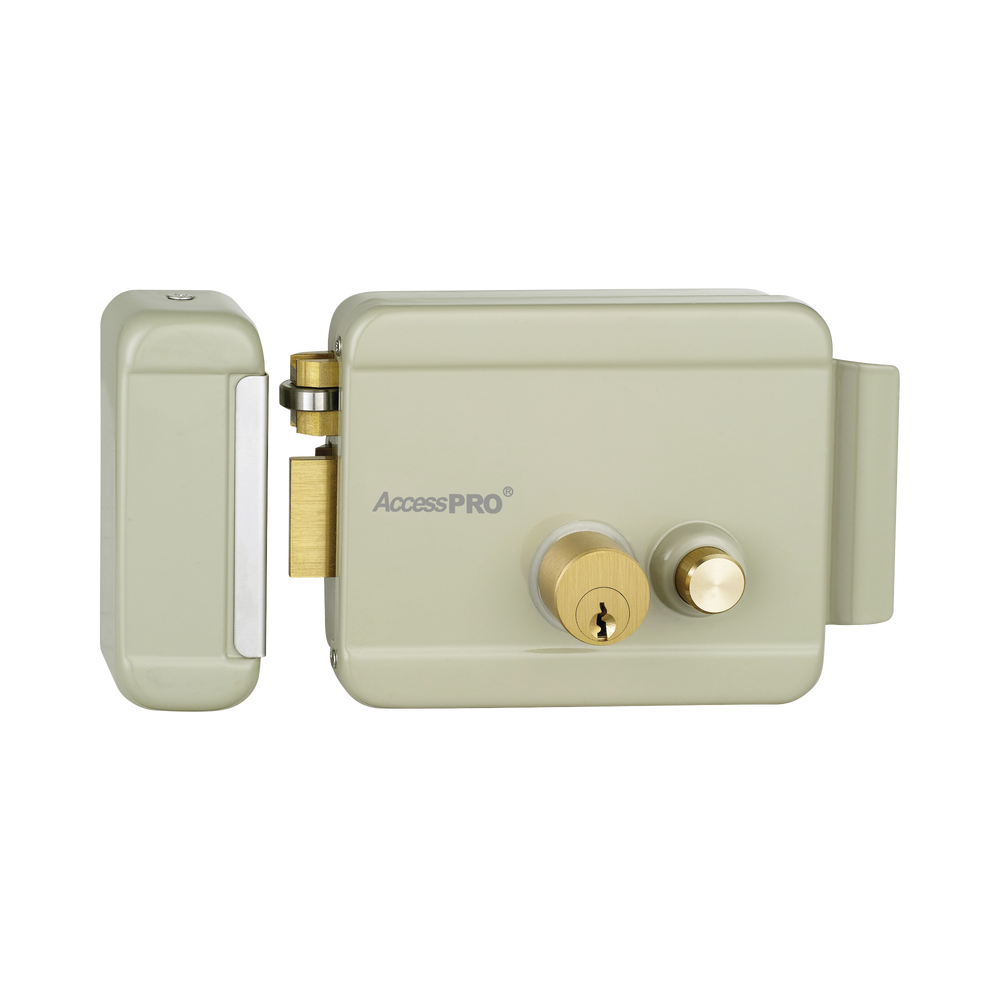 Cerradura Eléctrica con Botón de Salida / Incluye Llave  / Exterior / Izquierda