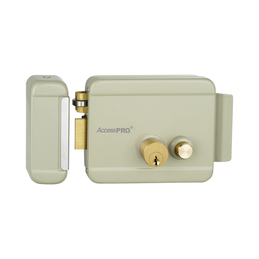 Cerradura Eléctrica con Botón de Salida / Incluye Llave  / Exterior / Izquierda