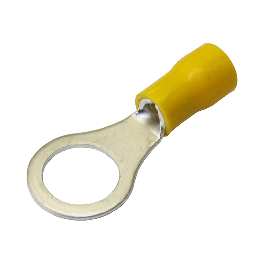 TERMINAL OJO AMARILLA 1/4" CAL 12-10