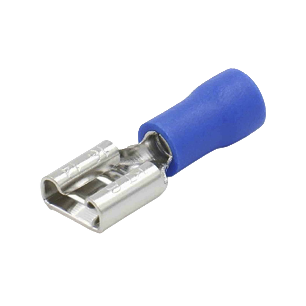 TERMINAL HEMBRA AZUL .250 CAL.16-14
