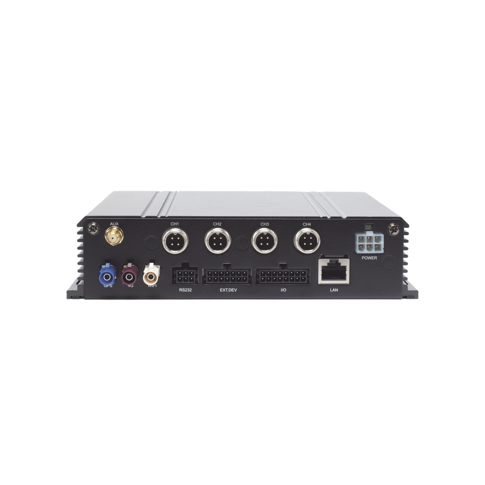 DVR Móvil 1080p (2 Megapixel) / 4 Canales TURBO / Soporta 4G / WiFi / GPS / Sensor G / Soporta 2 Memorias SD